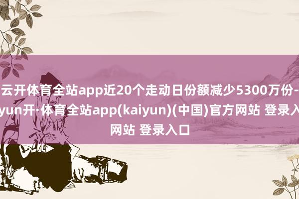 云开体育全站app近20个走动日份额减少5300万份-云yun开·体育全站app(kaiyun)(中国)官方网站 登录入口